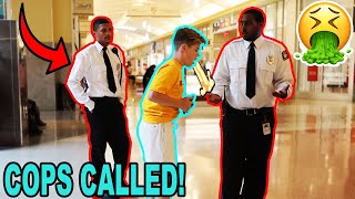VOMITING ON PEOPLE PRANK! *COPS CALLED*