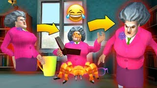 ЗАТРОЛЛИЛ бабку Учительницу ПАУКОМ МИСС ТИ! - Scary Teacher 3D Miss T