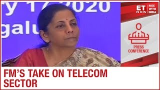 FM Nirmala Sitharaman addresses media on Telecom AGR case | Budget 2020