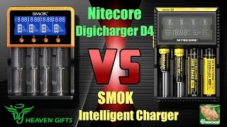 SMOK Intelligent Charger VS Nitecore Digicharger D4. Тестирование и сравнение зарядок.