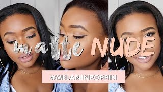 NUDE MATTE MAKEUP FOR DARK SKIN | Cynthia Gwebu