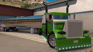 ATS** THE CUSTOM LIME GREEN PETERBILT 389 WITH MILK TRAILER