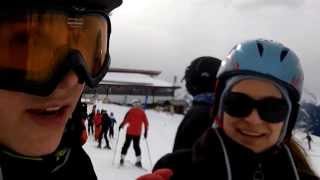 Bråskovgård Efterskole på ski i Østrig 2014 dag 1