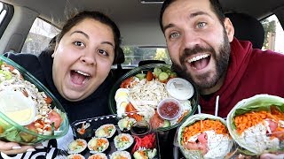 TRYING HEALTHY SALAD, LETTUCE WRAPS with SUZY ANTONYAN!!