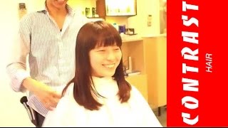 動くヘアカタログ フレンチ ぱっつんバングの作り方と日々のサロンワーク ヘアスタイル 渋谷　美容室　美容院　CONTRAST HAIR JIKKO YAMADA 山田実行