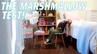 PENELOPE DOES THE MARSHMALLOW EXPERIMENT! (try not to eat it!)