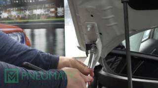 Установка амортизаторов (упоров) капота для Jeep Renegade (арт. KU-JP-RE00-00) от upory.ru
