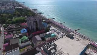Курортный городок с квадрокоптера, Сочи, Адлер, новостройки