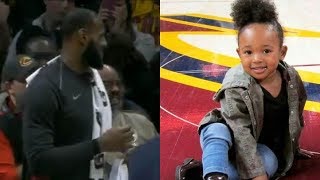 LeBron James Desperately Searches for Candy for His Daughter During the Game