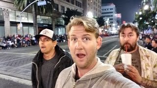 #478 Hollywood Christmas Parade Madness w/ Justin Scarred  & Adam The Woo in los angeles