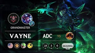 Vayne ADC vs Sivir - NA Grandmaster Patch 9.9