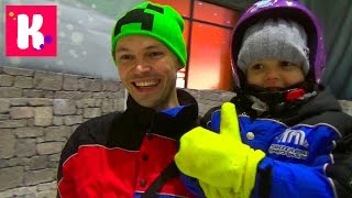 Катя в Дубаи День#7 едем кататься на санках со снежных горок в Ski Dubai resort