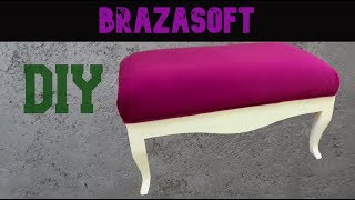 Пуф своими руками, с ножками кабриоль, Poof furniture their hands with Cabriole legs