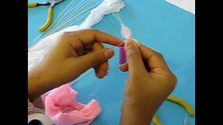 Fabrication d'une fleur de Phalaenopsis en collant / Nylon Phalaenopsis