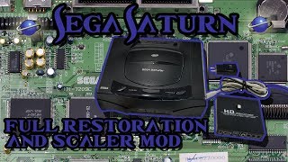 US Sega Saturn Model 1 Console Restoration & Scaler Mod- Region Free Bios, Phantom IC, Retro Restore