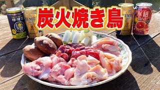 【一人焼き鳥】炭火で焼いた鶏肉は絶品！至福のひととき！