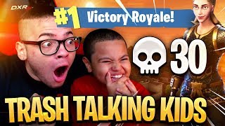 9 YEAR OLD BROTHER AND LITTLE KID SQUEAKER GO AT IT! HAD TO DROP 30 KILLS! FORTNITE BATTLE ROYALE ?