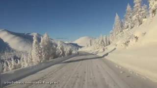 Колымо-Индигирский перевал. Мороз -35. Колымская трасса. Сусуман