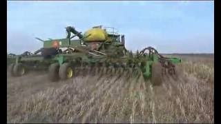 Посев озимой пшеницы-трактор John Deere 9530т+сеялка 1890 11 10 16