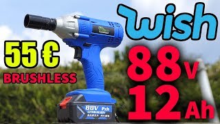 j'ai acheté une clé à chocs sur WISH à 55 € ! 88 V 12000 mAh Brushless deboulonneuse