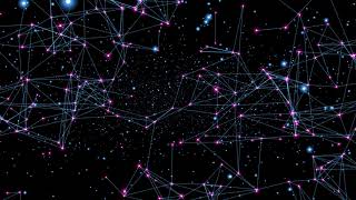 4K UHD 25fps FREE Video Background   HUD Sci Fi Plexus Galactic Map