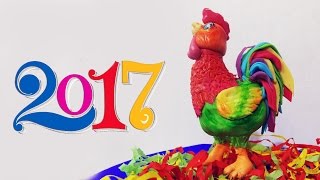 Петух символ 2017 года лепим из мастики / Cock the symbol of 2017 sculpt putty - Я - ТОРТодел!