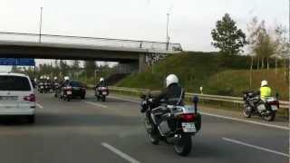 Bundeswehr "Feldjäger" - Motorrad Escorte auf der Autobahn A115 Berlin