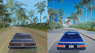 GTA: Vice City 2002 vs 2020 REMASTER - 4k 60fps Next-Gen Real Life Graphics Ray-Tracing GTA 5 PC Mod