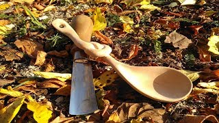 Как сделать ложку с не обычной ручкой, резьба по дереву