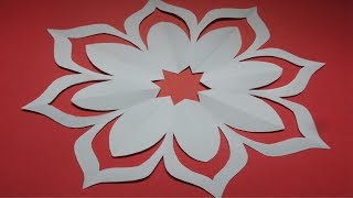 How to make simple & easy paper cutting flower designs/ paper flower/DIY Tutorial by  step by step.