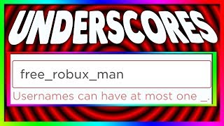 rare roblox usernames 6: UNDERSCORES