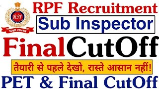 RPF Sub-Inspector 2018 OFFICIAL Final CutOff Analysis All Groups! | RPF SI PET CutOff!
