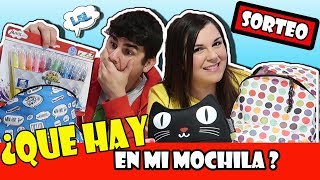 QUE HAY en mi MOCHILA ? TAG de la mochila HAUL Material Escolar LOL RETOS DIVERTIDOS Vuelta al COLE
