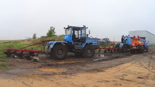 Пашут только Т-150К с отвальными плугами! Дождливый день. (177-День 3-Сезона)