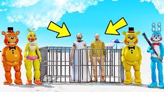GRANNY E GRANDPA PRESOS PARA SEMPRE NA CAVERNA? | GTA V Five Nights at Freddy's