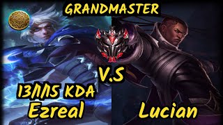 Rikara (EZREAL) vs LUCIAN - 13/1/15 KDA BOTTOM ADC GAMEPLAY - NA Ranked GRANDMASTER