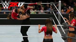 Roman Reigns vs 3 Nikki Bellas | WWE 2K17 PC Modding