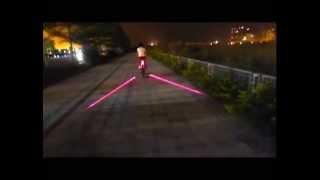 6 LED Laser Bike Tail Light Bicycle Laser TailLights Warning Device