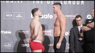 HUNG LIKE A RHINO!! DAVE ALLEN v DAVID HOWE - OFFICIAL WEIGH IN & HEAD TO HEAD / HAYE v BELLEW