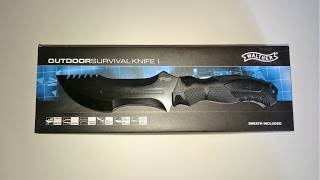 Outdoor survival knife 1 Walther, Распаковка и обзор.