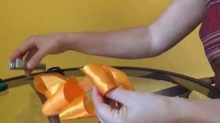 Розочки из атласных и бумажных лент