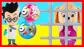 Zuru 5 Surprise Jail Challenge with Paw Patrol Skye and PJ Masks Romeo - Ellie Sparkles