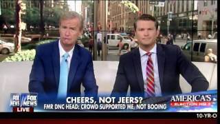 FOX News Hosts LAUGH OUT LOUD After Wasserman Schultz Says She Wasn't Booed at DNC Convention