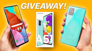 Samsung Galaxy A51 (closed) GIVEAWAY + Unboxing | First Impressions