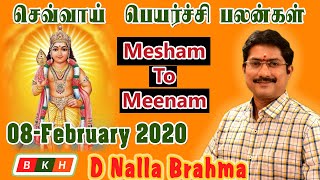 Chevvai Peyarchi Rasi Palan February 08, 2020 | அதிர்ஷ்டம் பெரும் ராசி  | செவ்வாய் பெயர்ச்சி பலன்கள்