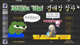(저자본용) 18번째 경매장 장사 영상 [메이플 돈버는법]