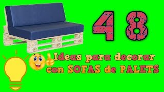 48 ideas PARA decorar con sofa de PALETS | Palet Koltuk | divano in pallet