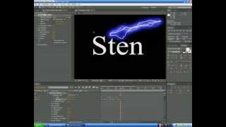 Титры нарисованые молнией в Adobe After Effect 4