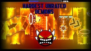 Top 5 Hardest Unrated Extreme Demons In Geometry Dash 2.1