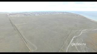 Участки ЛПХ у моря в районе Песчанки, Заозерное, Крым, 7 км Евпатория с высоты птичьего полета